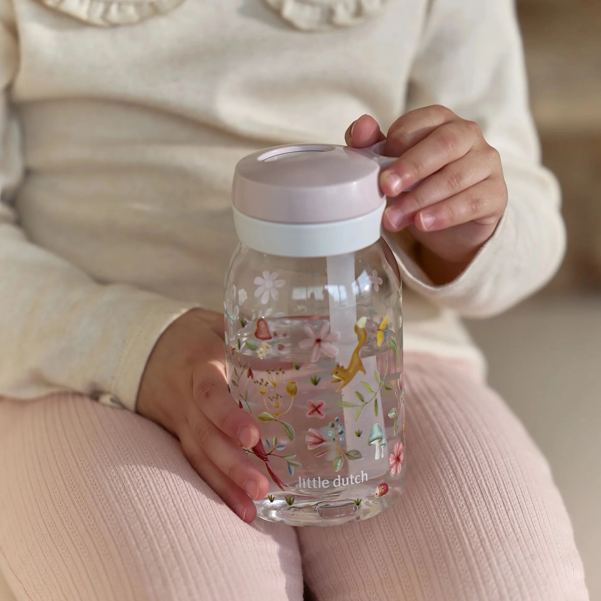Little Dutch Mepal sticla de apa cu pai 450 ml 3 ani+ Fairy Garden