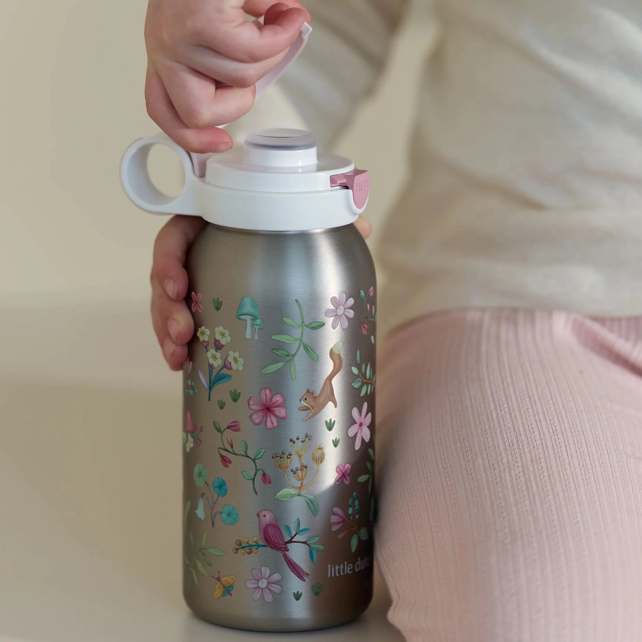 Little Dutch Mepal sticla termos de inox cu capac flip 500 ml 3 ani+ Fairy Garden