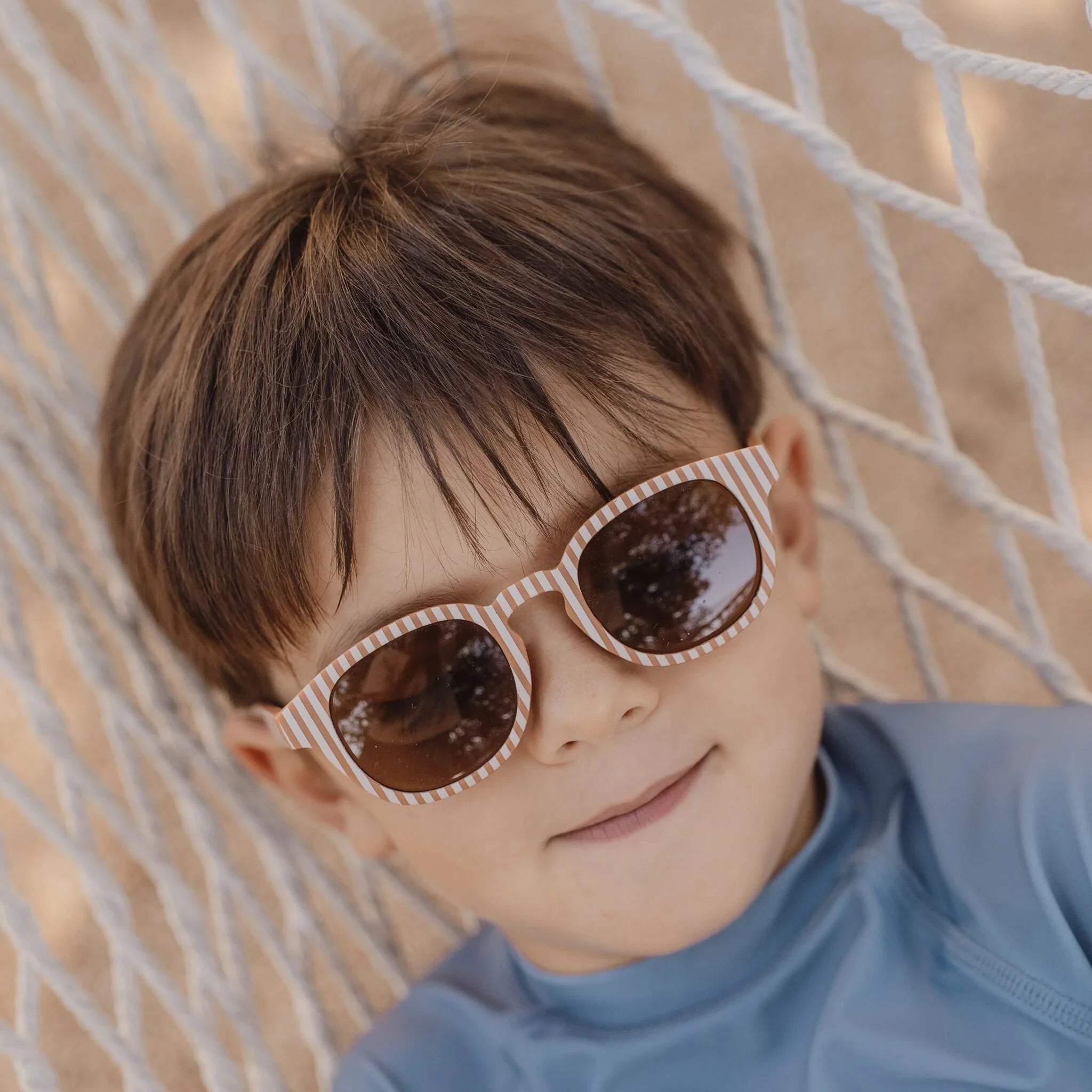 Little Dutch ochelari de soare copii 2-4 ani Ocean Brown Stripes