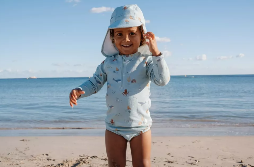 Little Dutch palarie de soare cu protectie UV40+ 0-48 luni Ocean Friends