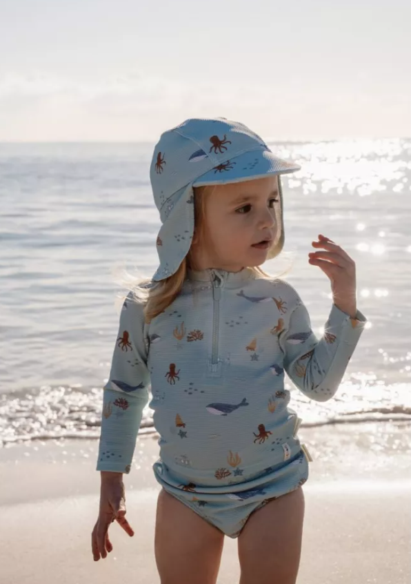 Little Dutch palarie de soare cu protectie UV40+ 0-48 luni Ocean Friends