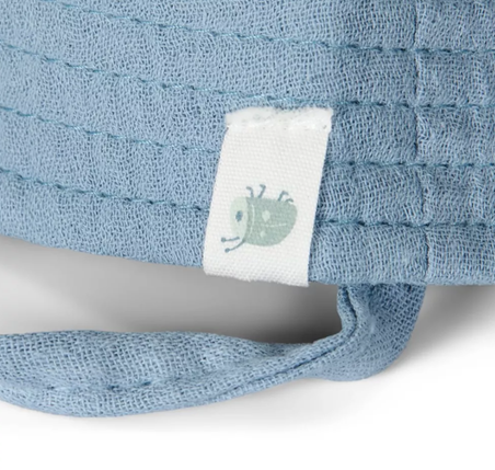 Little Dutch palarie de soare din bumbac organic 0-6 luni Stone Blue Imagine secundară a produsului