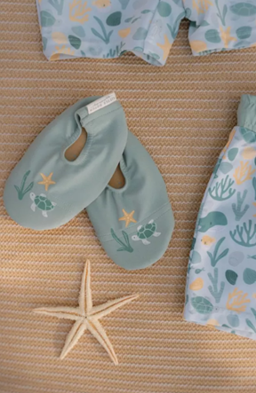 Little Dutch papuci de inot cu protectie UV50+ marimea 19-20 Seashells Surf Green