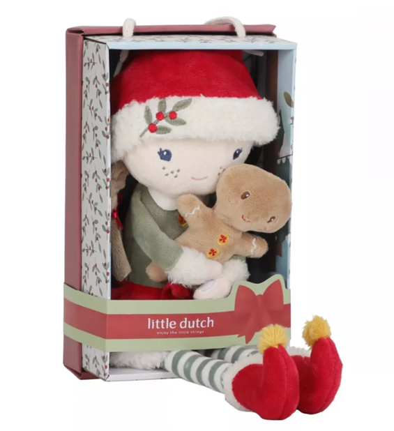 Little Dutch papusa textila de craciun 12m+ Rosa cu turta dulce