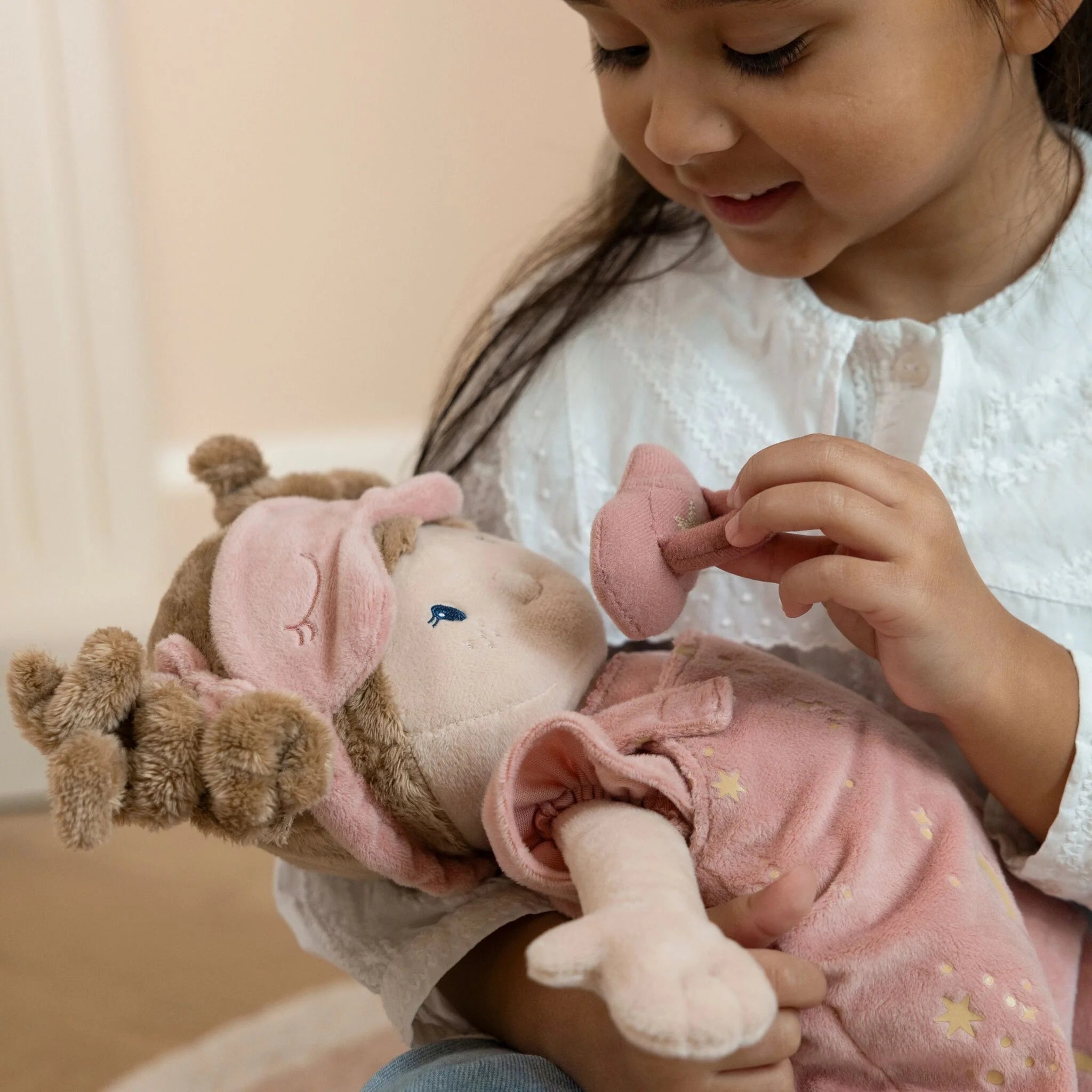 Little Dutch papusa textila certificata GRS 37 cm 12m+ Sleeping Rosa