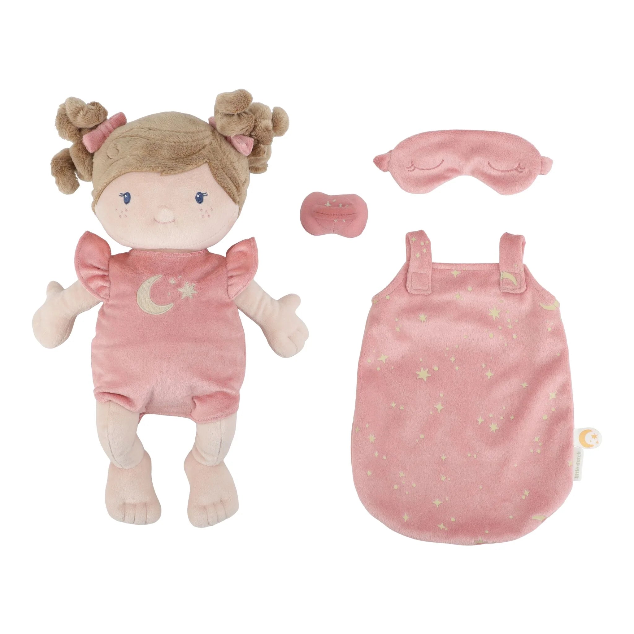 Little Dutch papusa textila certificata GRS 37 cm 12m+ Sleeping Rosa