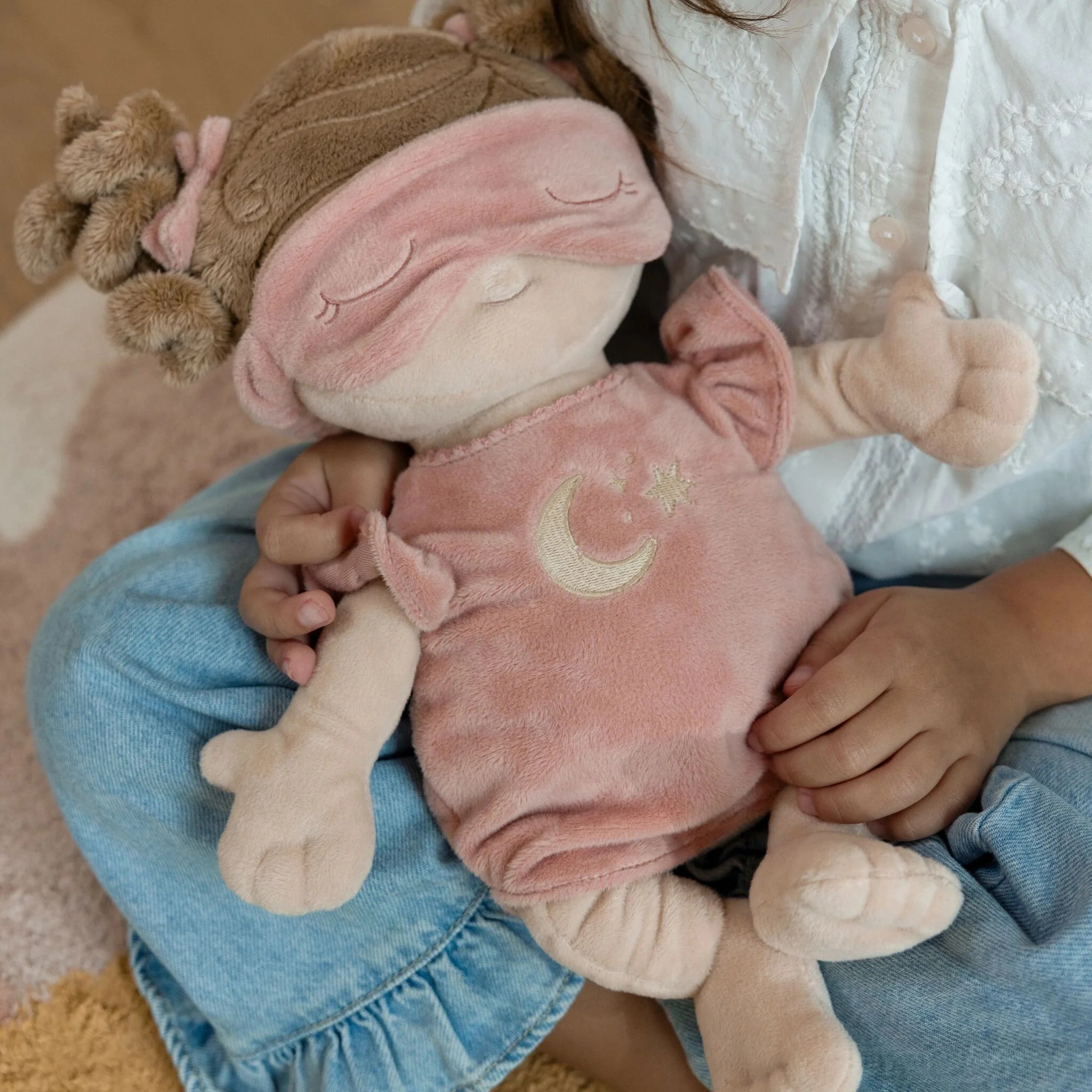 Little Dutch papusa textila certificata GRS 37 cm 12m+ Sleeping Rosa
