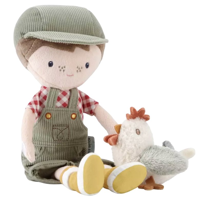 Little Dutch papusa textila de 35 cm 12m+ Little Farm Jim cu pui