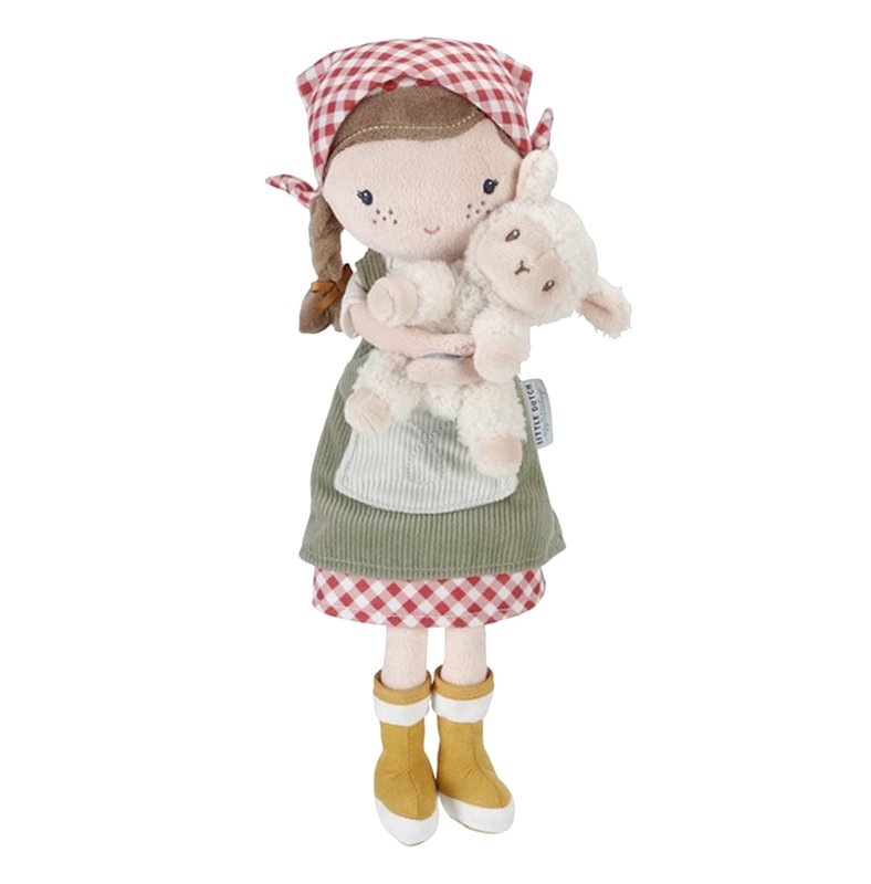 Little Dutch papusa textila de 35 cm 12m+ Little Farm Rosa cu oita Imagine principală a produsului