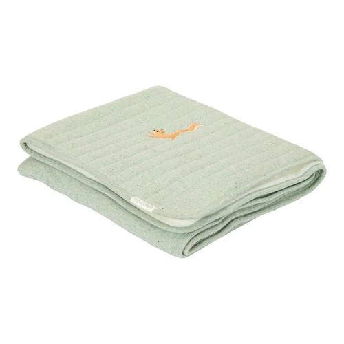 Little Dutch patura dubla reversibila din bumbac organic 70x100 cm 0m+ Pure Sage
