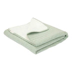 Little Dutch patura dubla reversibila din bumbac organic 70x100 cm 0m+ Pure Sage