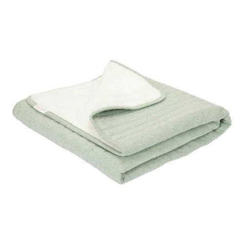 Little Dutch patura dubla reversibila din bumbac organic 70x100 cm 0m+ Pure Sage