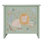 Little Dutch pian din lemn FSC 18m+ Safari Friends Green