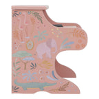 Little Dutch pian din lemn FSC 18m+ Safari Friends Pink