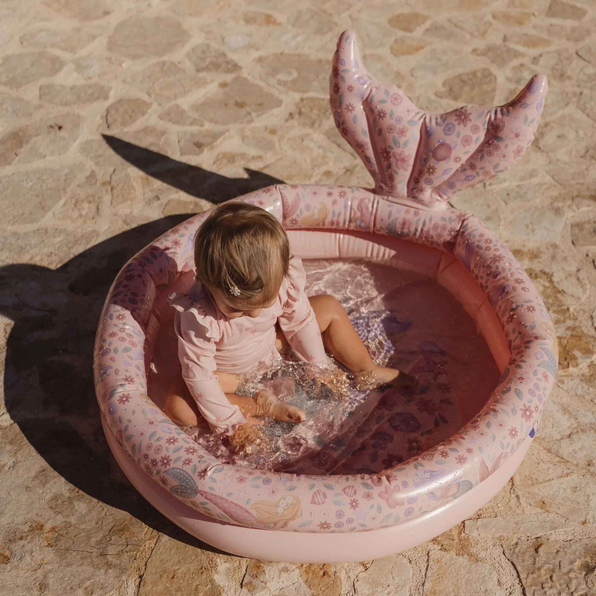 Little Dutch piscina gonflabila 80 cm 2 ani+ Dreamy Mermaid Pink