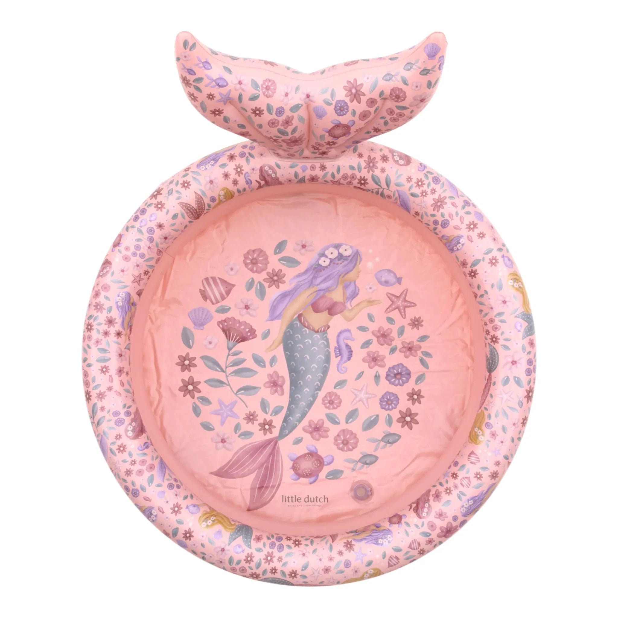 Little Dutch piscina gonflabila 80 cm 2 ani+ Dreamy Mermaid Pink Imagine secundară a produsului