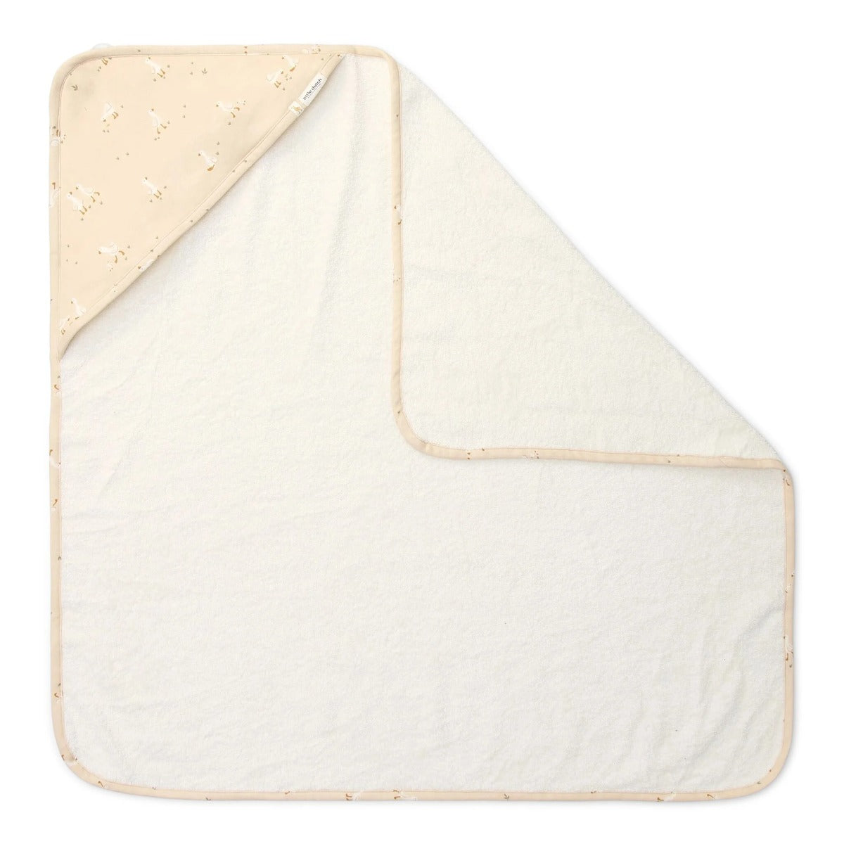 Little Dutch prosop cu gluga BBC organic 75x75 cm 0m+ Newborn Naturals Little Goose