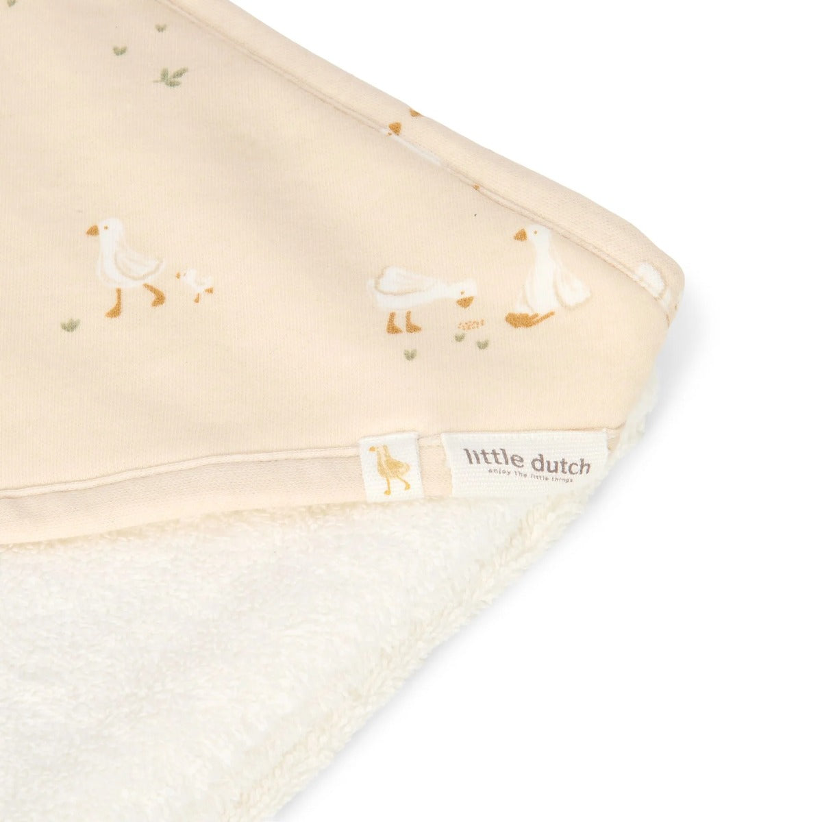 Little Dutch prosop cu gluga BBC organic 75x75 cm 0m+ Newborn Naturals Little Goose