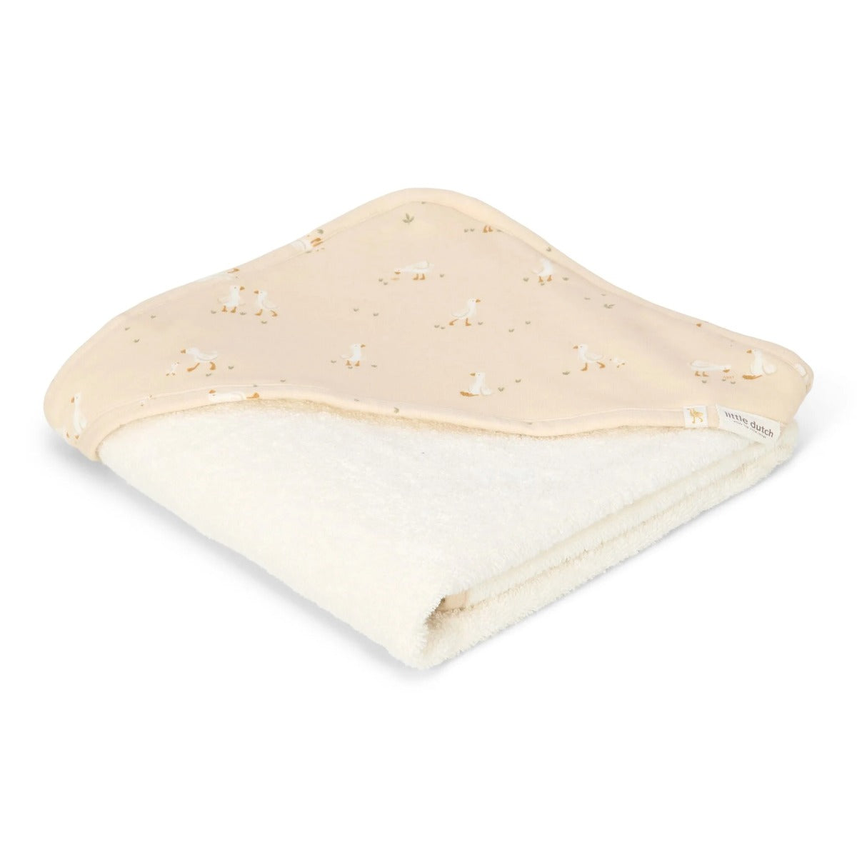 Little Dutch prosop cu gluga BBC organic 75x75 cm 0m+ Newborn Naturals Little Goose