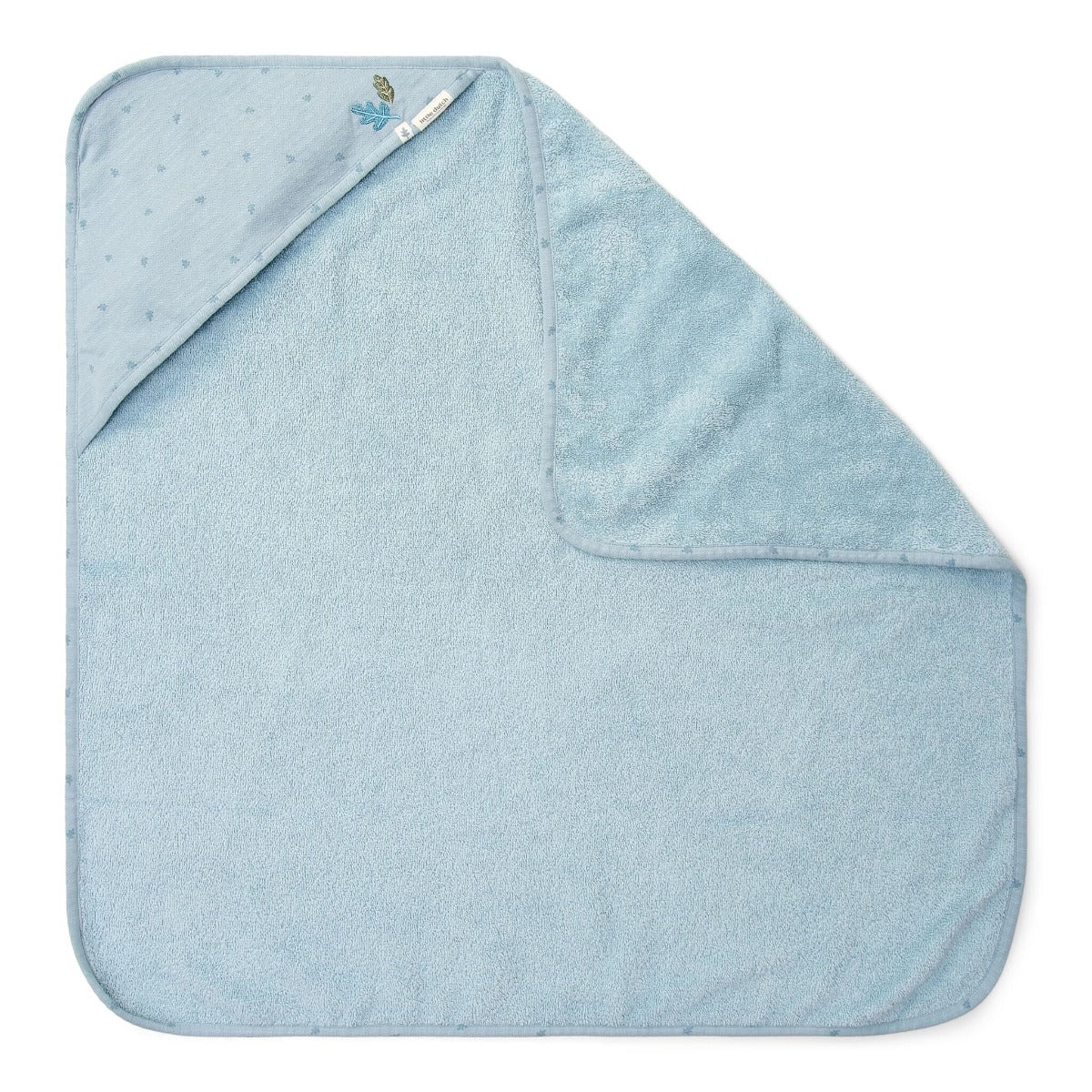 Little Dutch prosop cu gluga BBC organic 75x75 cm 0m+ Pure Denim Imagine principală a produsului