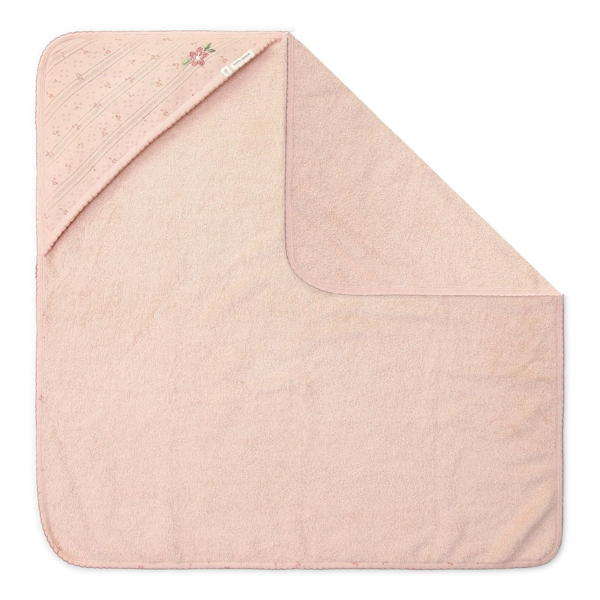 Little Dutch prosop cu gluga BBC organic 75x75 cm 0m+ Pink Imagine principală a produsului