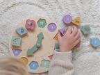 Little Dutch puzzle 3D din lemn cu ceas 2 ani+ Littel Farm