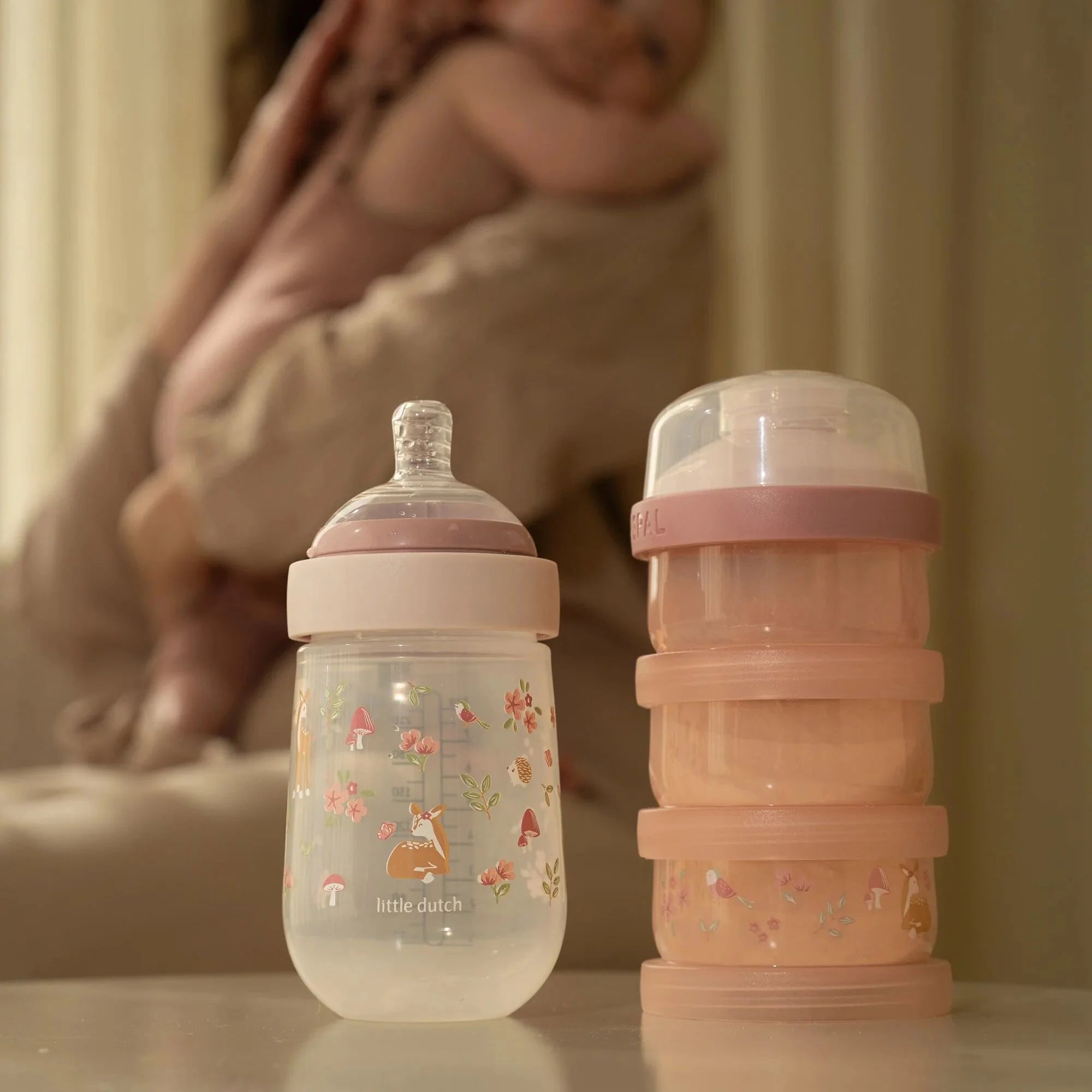 Little Dutch Mepal recipiente stivuibile pentru mancarea si lapte praf 0m+ Fairy Garden
