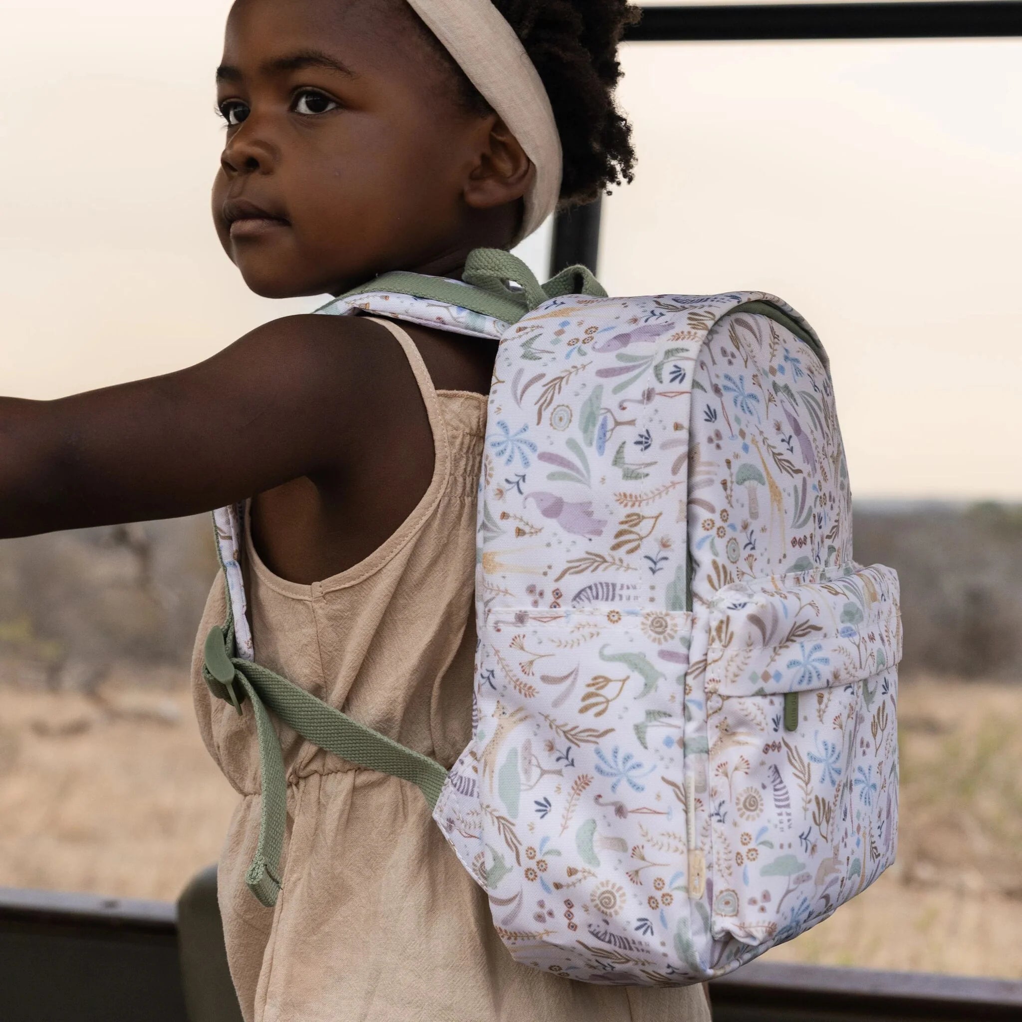 Little Dutch rucsac pentru copii 2-5 ani Safari Friends White 29 cm