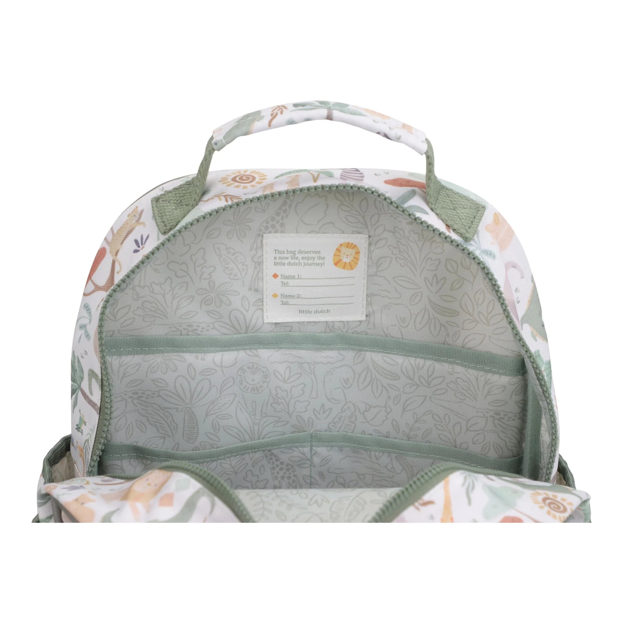 Little Dutch rucsac pentru copii 2-5 ani Safari Friends White
