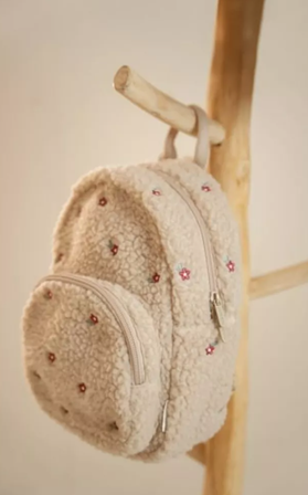 Little Dutch rucsac pentru copii din material teddy 3 ani+ Fairy Garden Sand