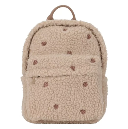 Little Dutch rucsac pentru copii din material teddy 3 ani+ Forest Friends Taupe Imagine principală a produsului