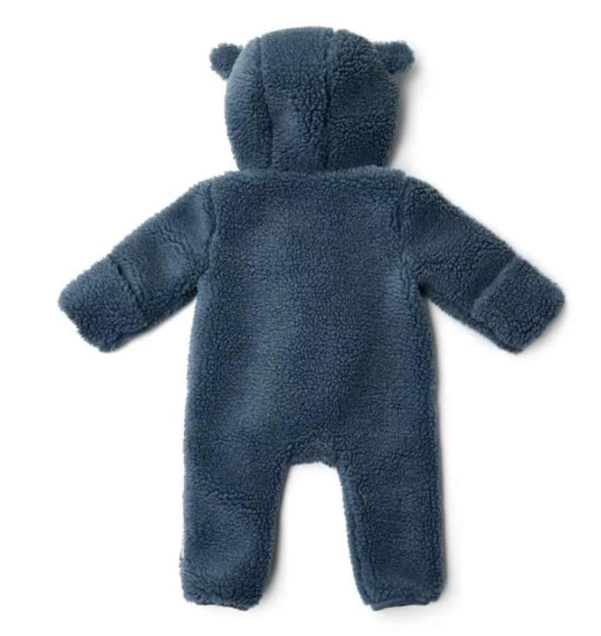 Little Dutch salopeta captusita cu gluga 0-12 luni Teddy Stone Blue