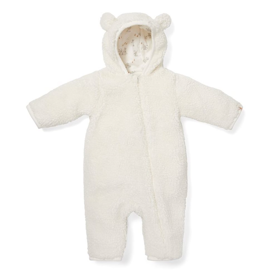 Little Dutch salopeta captusita cu gluga 0--12 luni Baby Bunny Off white Imagine principală a produsului