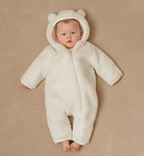 Little Dutch salopeta captusita cu gluga 0--12 luni Baby Bunny Off white