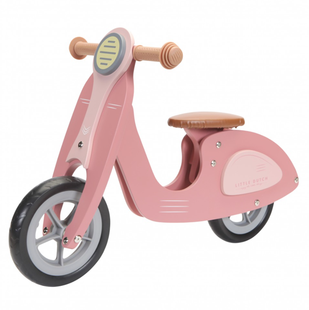 Little Dutch scooter din lemn 2 ani+ Roz Mat