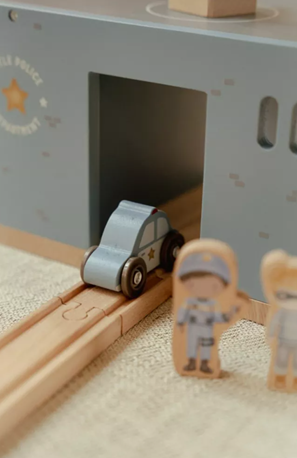 Little Dutch sectie de politie cu figurine din lemn FSC 2 ani+ Blue