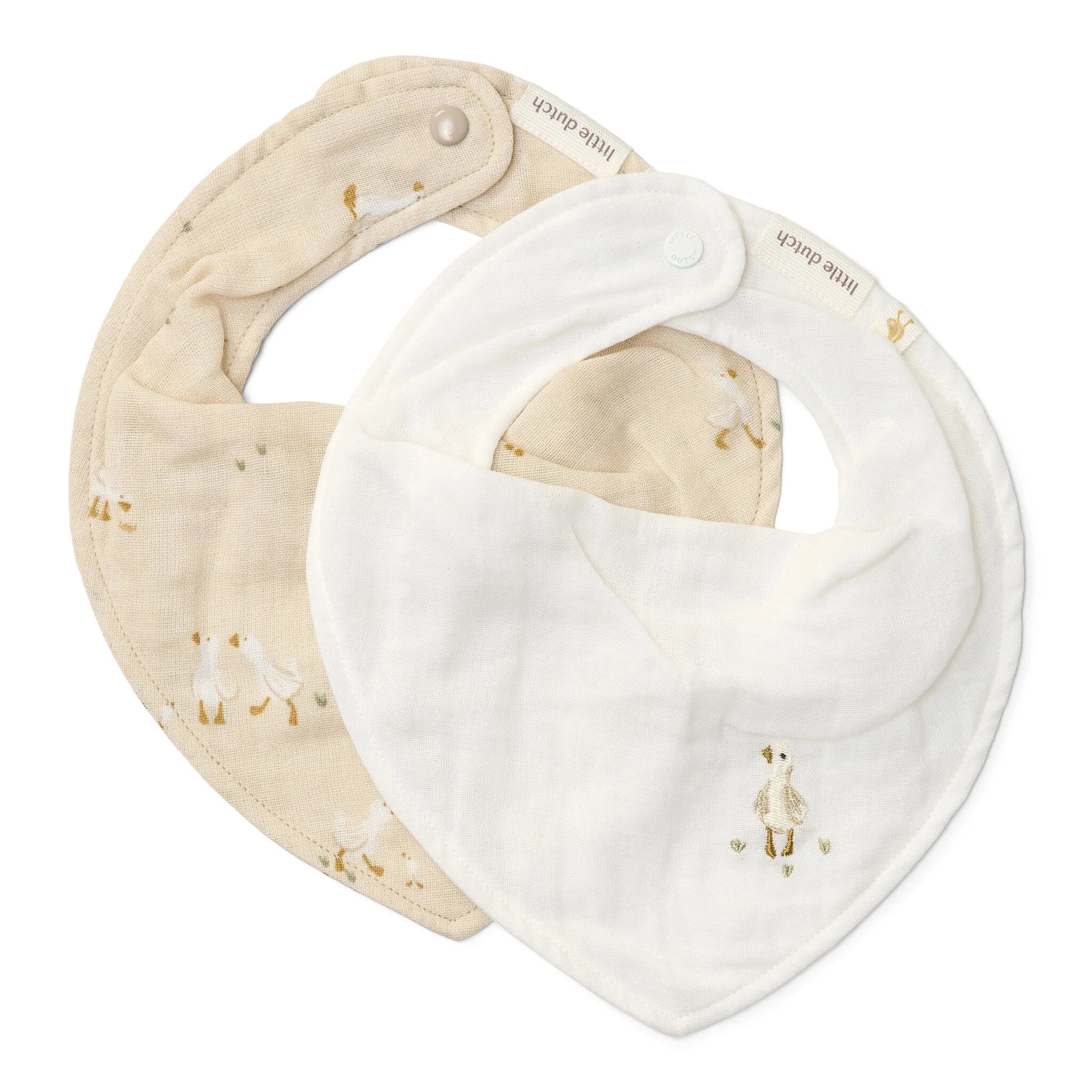 Little Dutch set baveta bandada 2 buc 0m+ Newborn Naturals - Little Goose Imagine principală a produsului
