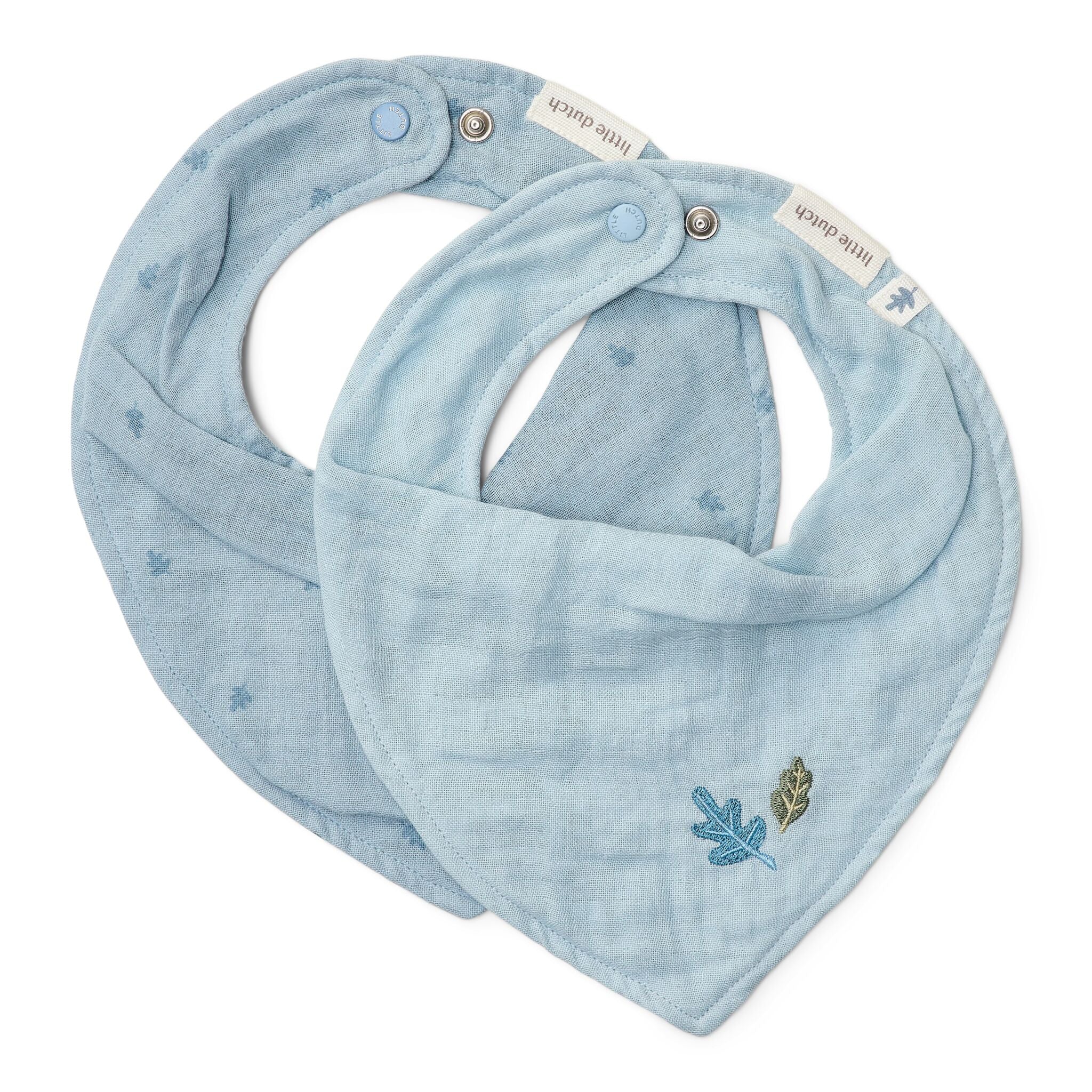 Little Dutch set baveta bandada 2 buc 0m+ Pure Denim Blue Imagine principală a produsului