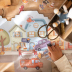 Little Dutch set autocolante 3D de 40 piese reutilizabile 3 ani+ Fire Station Jim