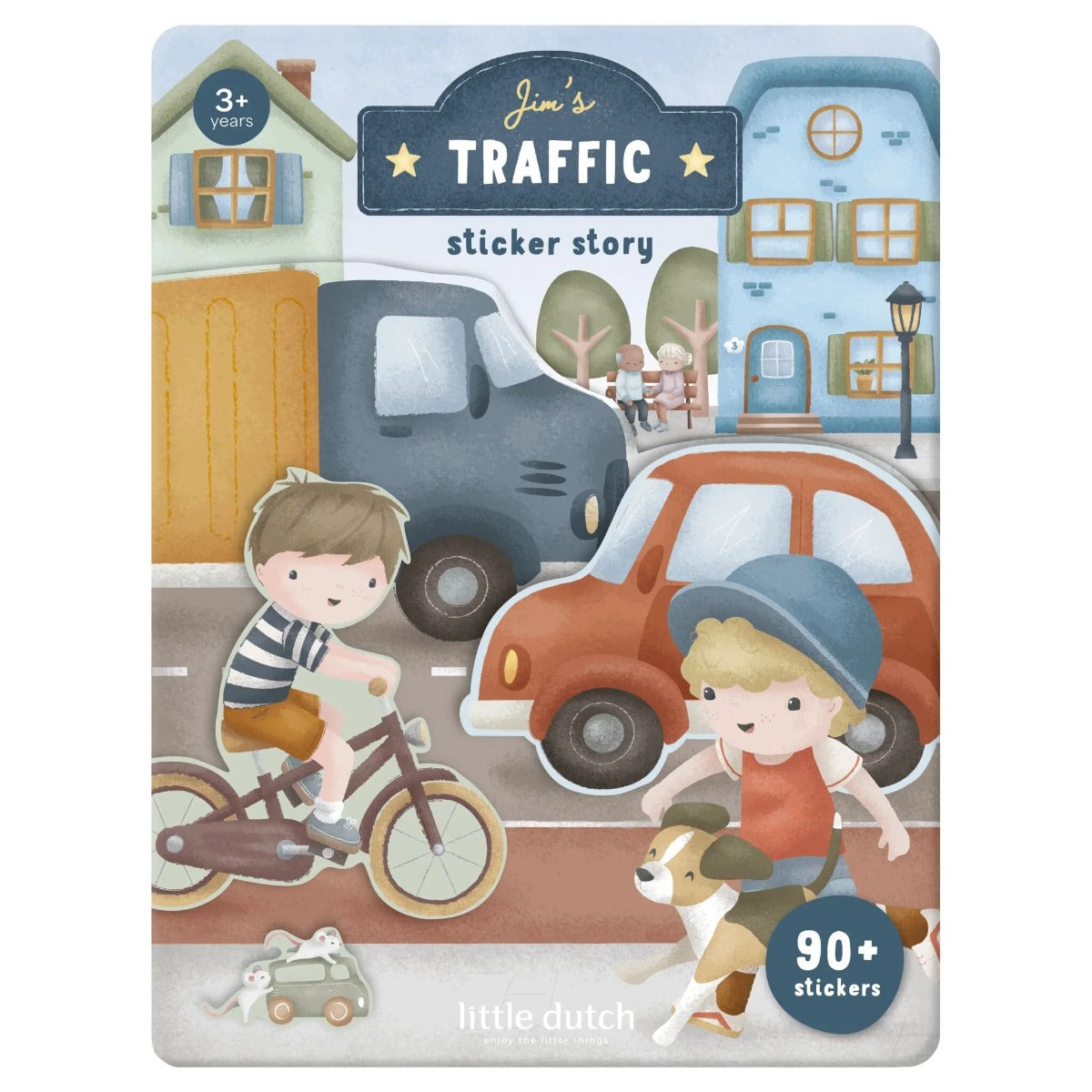 Little Dutch set autocolante 90 piese 3 ani+ Traffic Jim