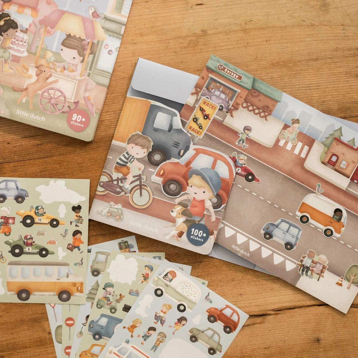 Little Dutch set autocolante 90 piese 3 ani+ Traffic Jim