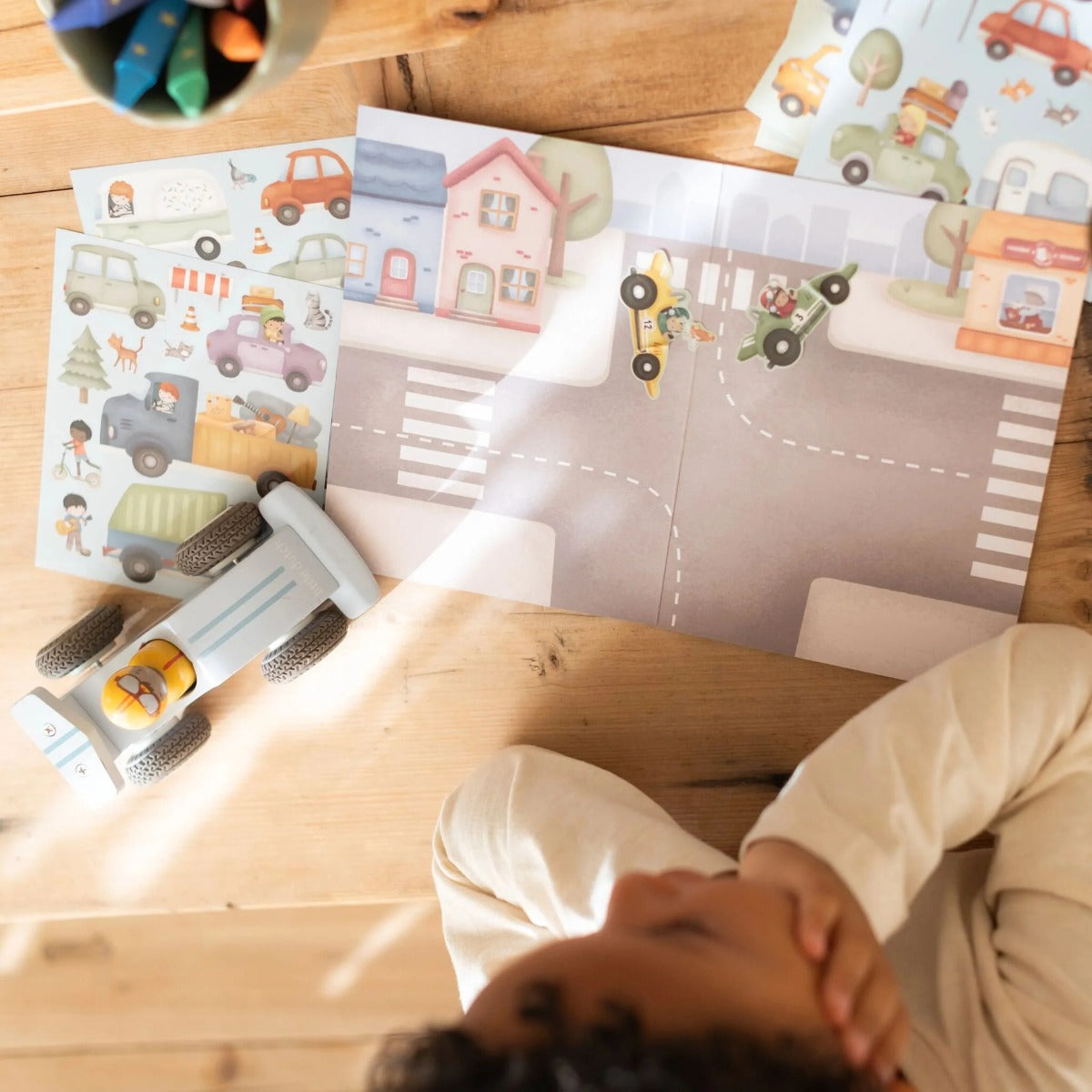 Little Dutch set autocolante 90 piese 3 ani+ Traffic Jim