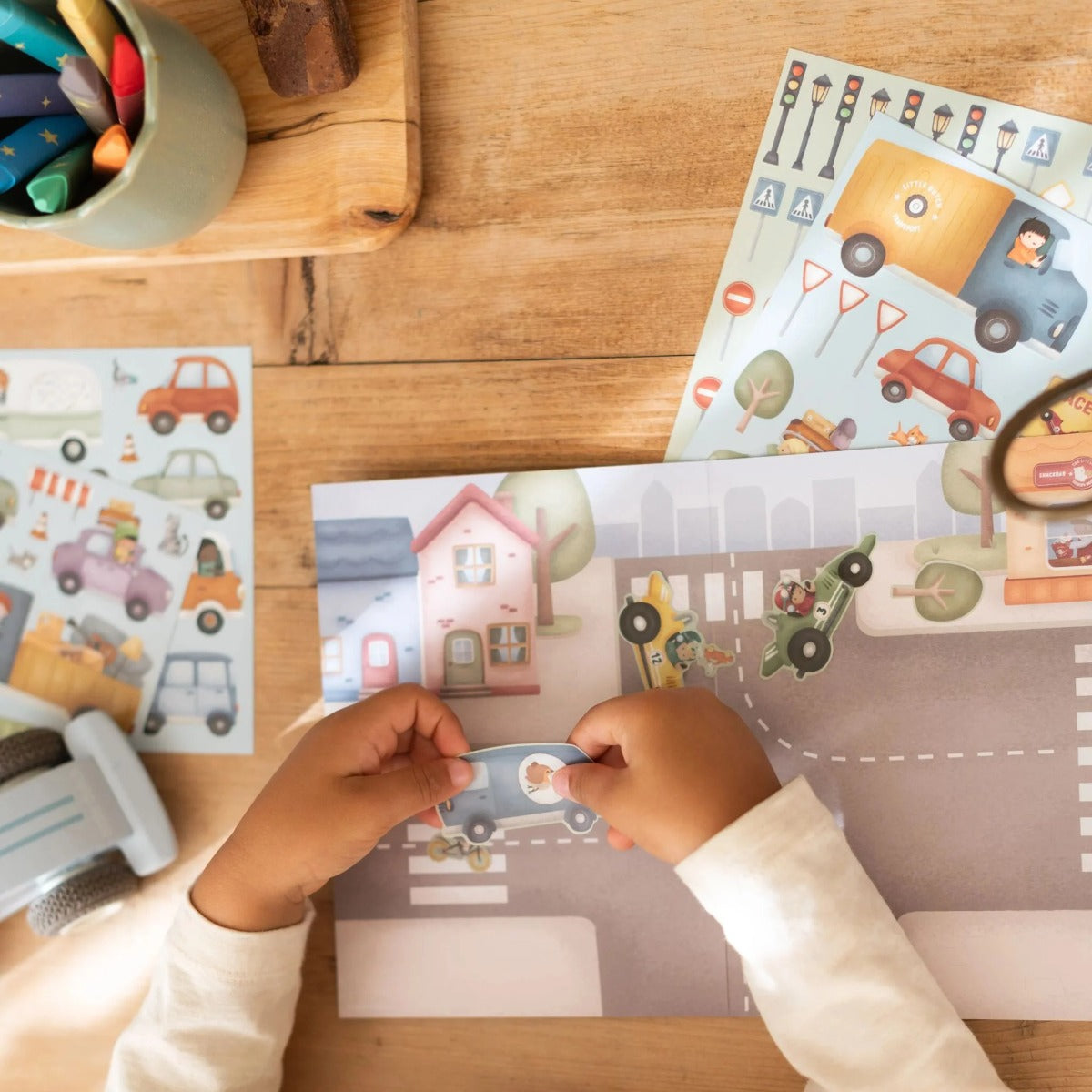 Little Dutch set autocolante 90 piese 3 ani+ Traffic Jim