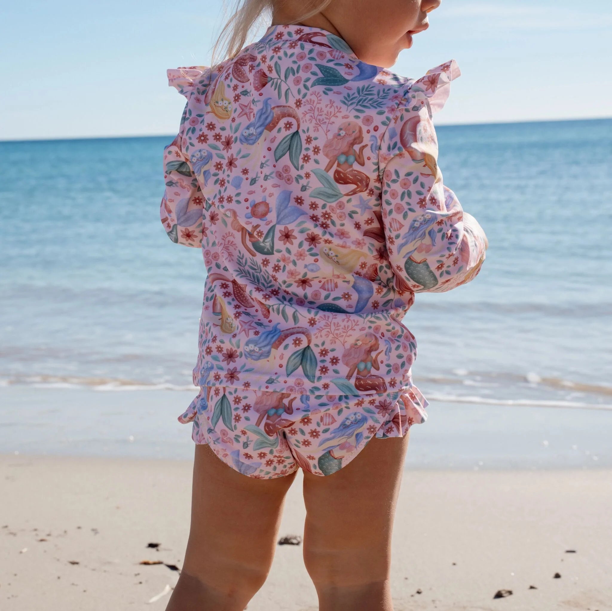 Little Dutch set bluza de inot cu maneca lunga si sort de baie UV40+ Dreamy Mermaid