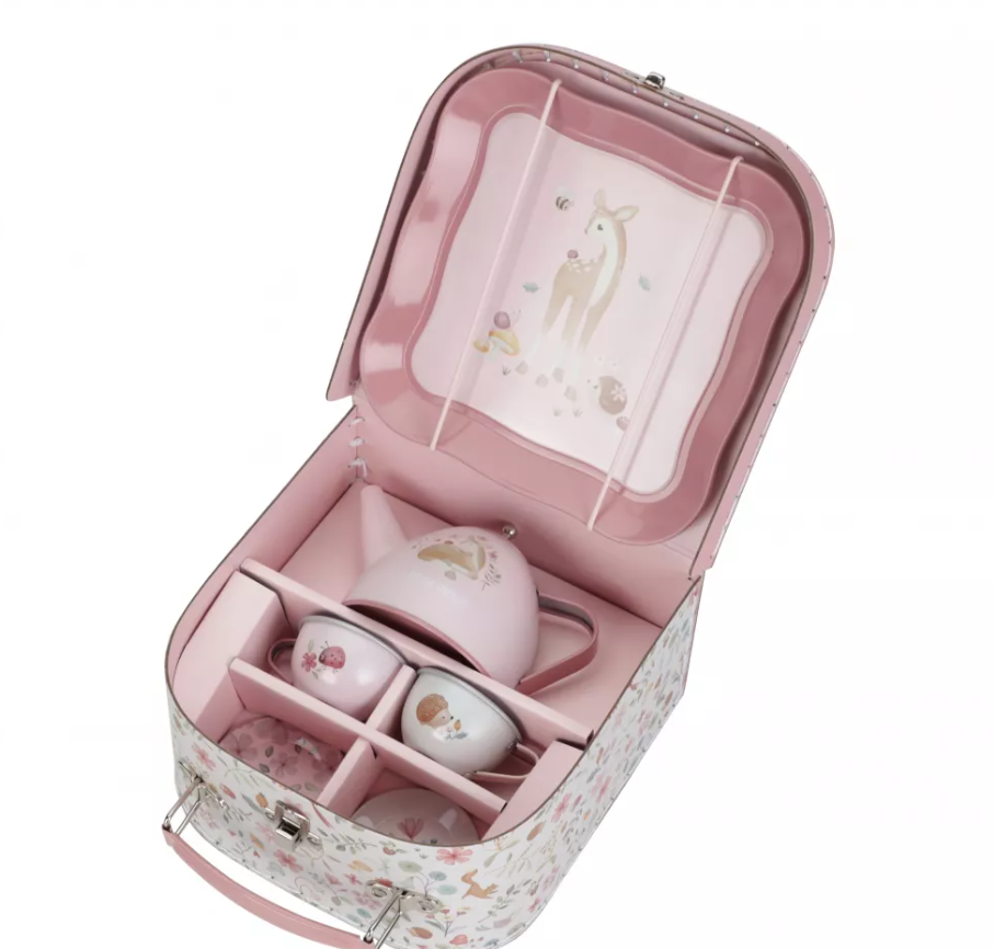 Little Dutch set metalic pentru ceai in cutie cu maner 3 ani+ Fairy Garden