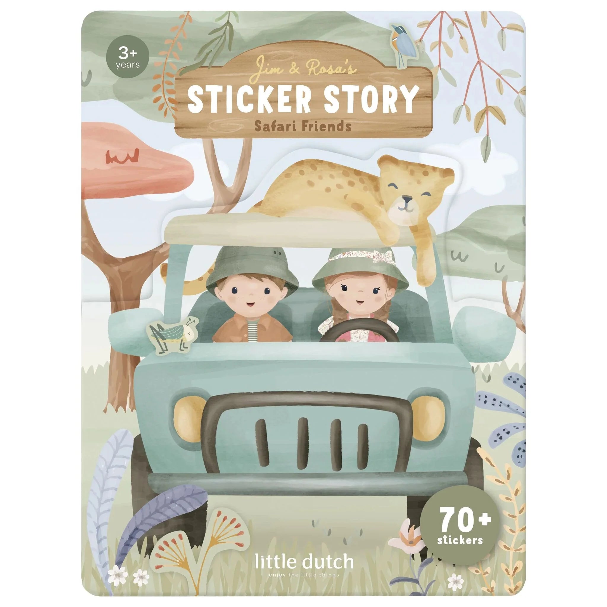 Little Dutch set creativ cu stickere 3 ani+ Safari Friends Imagine principală a produsului
