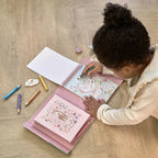 Little Dutch set de colorat cu carte, creioane si stickere 3 ani+ Fairy Garden Rosa