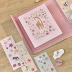 Little Dutch set de colorat cu carte, creioane si stickere 3 ani+ Fairy Garden Rosa
