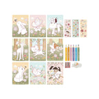 Little Dutch set de colorat cu carte, creioane si stickere 3 ani+ Fairy Garden Rosa