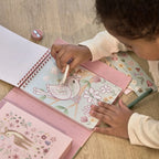 Little Dutch set de colorat cu carte, creioane si stickere 3 ani+ Fairy Garden Rosa